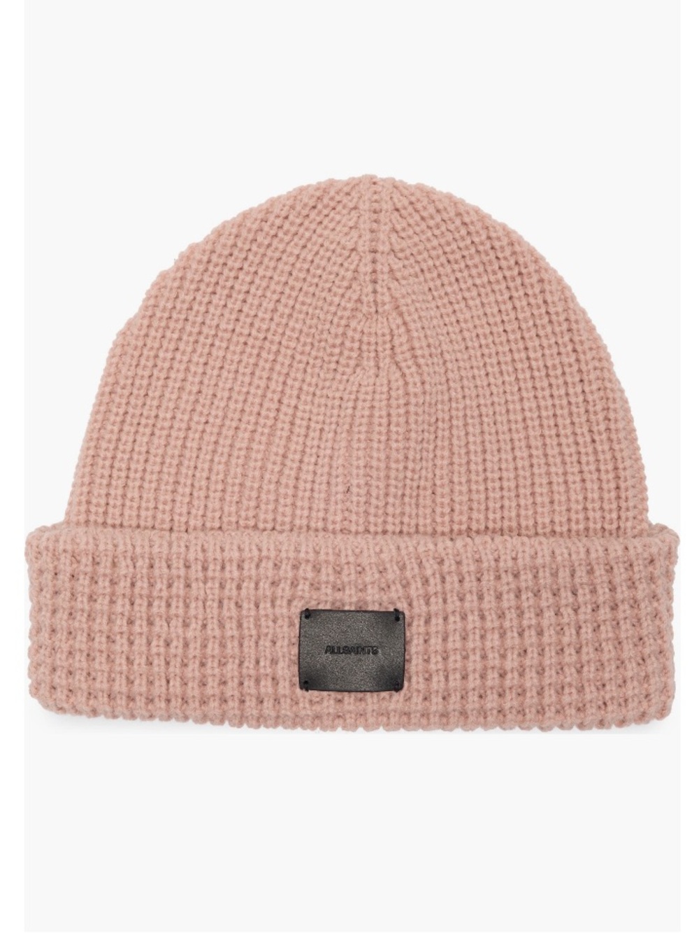 NWT All Saints Mixed Stitch Beanie, Misty Rose Pink